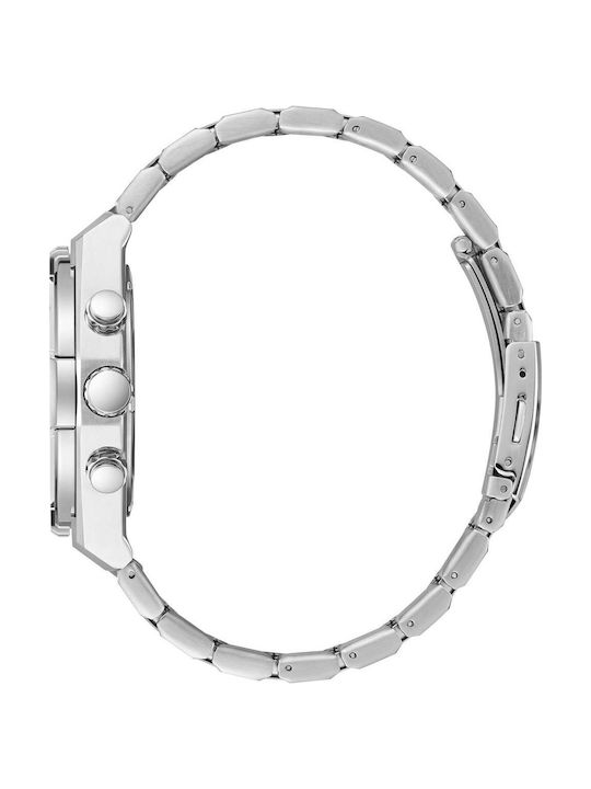 Beverly Hills Polo Club Men's Watch Battery with Silver Stainless Steel Bracelet