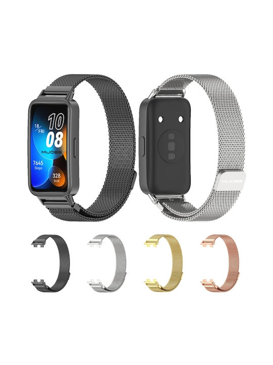 Curea Oțel inoxidabil Argintiu (Huawei Band 8)