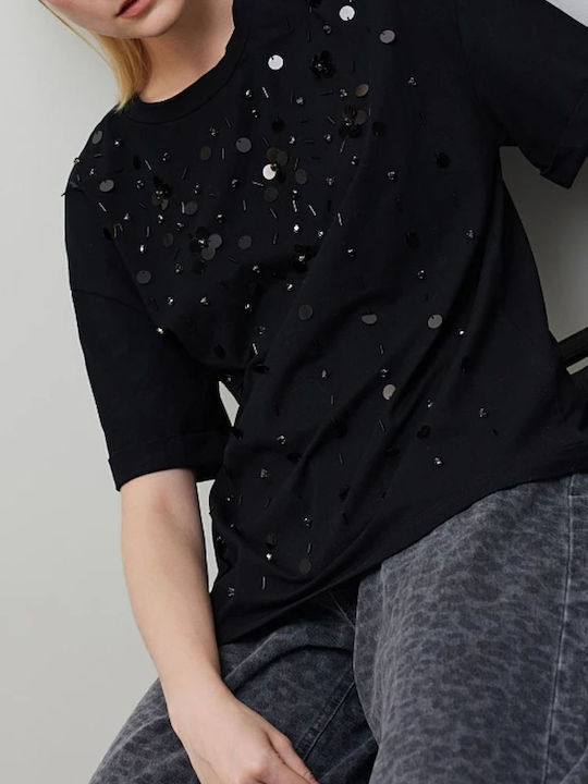 Damen T-Shirt Black