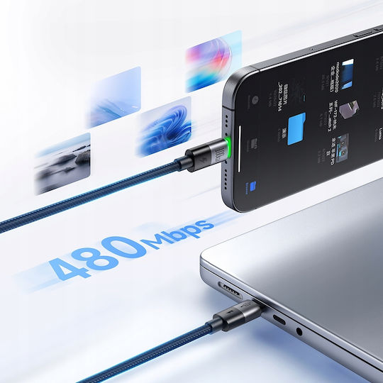 Mcdodo Usb-C 2in1 Fast Charging Cable Iphone Macbook Led 100W 2m