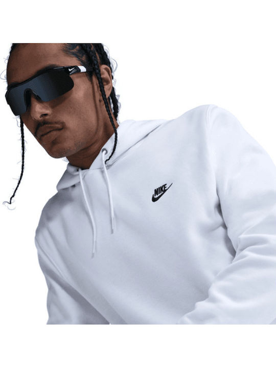 Club Sweatshirt with Hood White