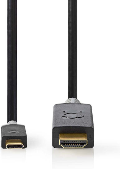Nedis Cablu Usb 3.2 Gen 1 Usb-c Masculin La Hdmi Masculin 4k 60hz 2m Negru Auriu