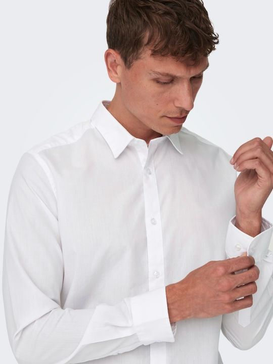 Μακρυμάνικo Πουκάμισο Bright White, Λευκο