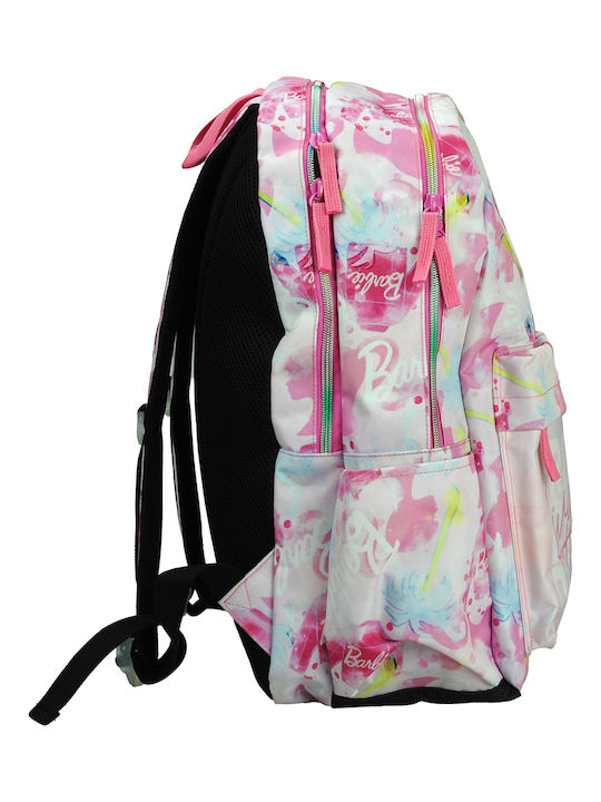 Gim Barbie Paints School Backpack Elementary with Water Bottle Holder Pink 25 Litre 32 x 20 x 42 cm