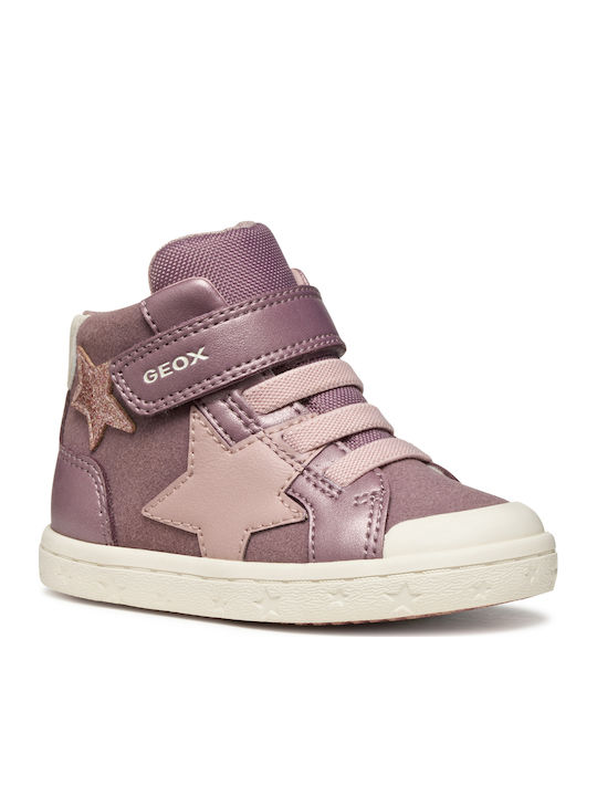 B Gisli Anatomical Kids Boots with Velcro Pink