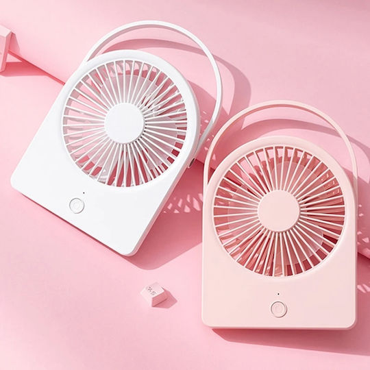 Mini Portable Fan Ct-108 Usb 2w Compact Lightweight Set Sticker White