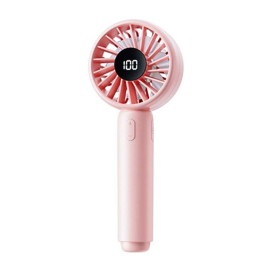 Mini Ventilator Portabil Ct-110 5 Viteze Usb-c Compact Ușor Set Autocolant Roz