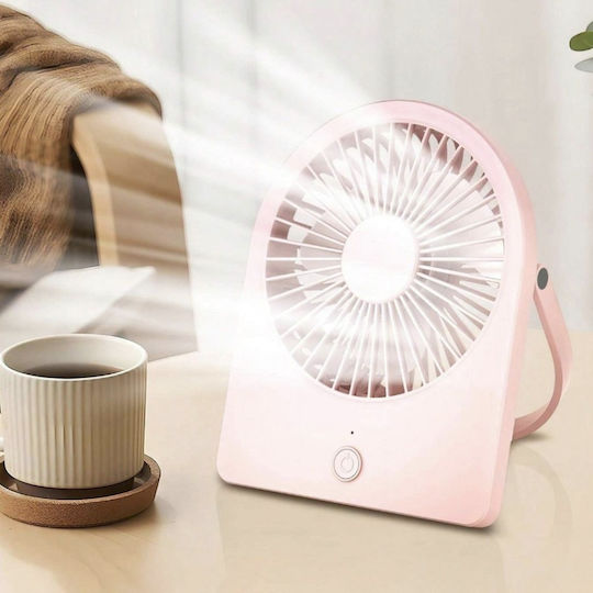 Mini Portable Fan Ct-108 Usb 2w Compact Lightweight Set Sticker Blue