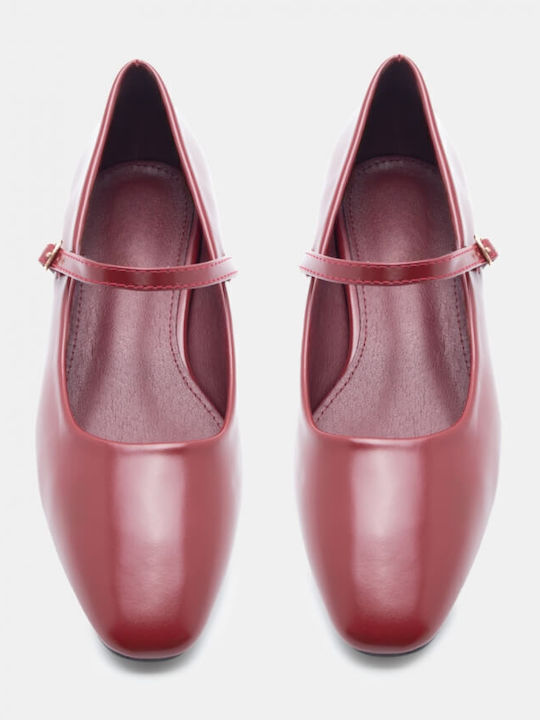 Ballerinas With strap Burgundy