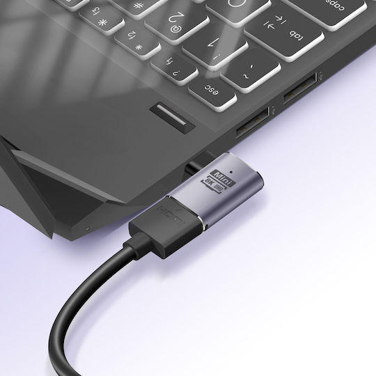 Linq 8k Uhd Hdmi Female To Mini Hdmi Male Right Angle Video Adapter Grey