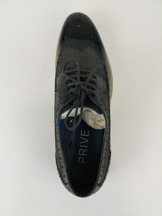 Δερμάτινα Ανδρικά Oxfords Μπλε