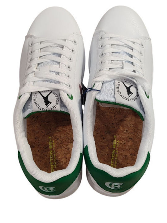 Ανδρικά Ανατομικά Sneakers Λευκό Με Πράσινο
