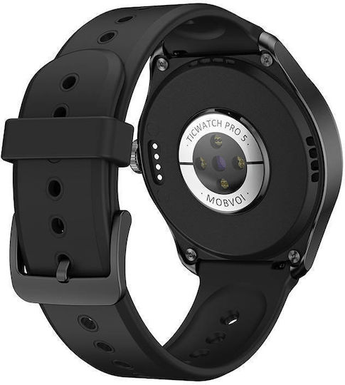 Ticwatch Pro 5 Aluminium 48mm Waterproof Smartwatch with Heart Rate Monitor (Black)