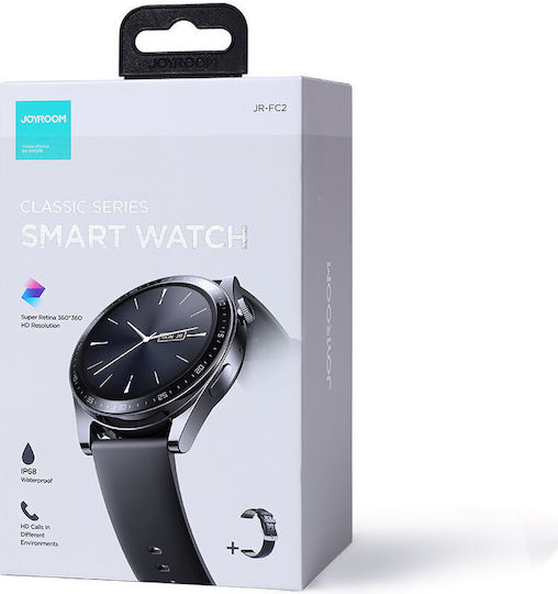 Joyroom Classic Series JR-FC2 47mm Waterproof Smartwatch with Heart Rate Monitor (Black)