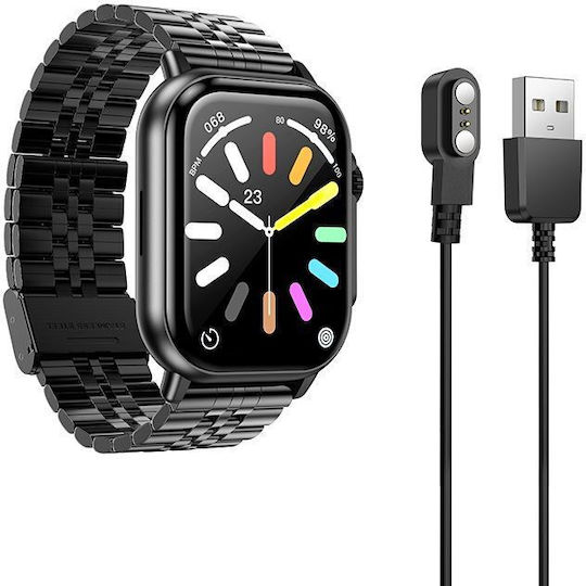 Hoco DYD02 Smartwatch με Παλμογράφο (Μαύρο)