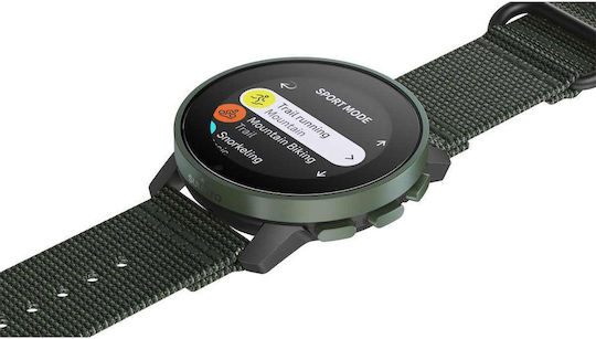 Suunto 9 Peak Pro Titanium 43mm Αδιάβροχο Smartwatch με Παλμογράφο (Forest Green)
