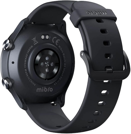 Mibro A3 Aluminium 45mm Smartwatch με Παλμογράφο (Μαύρο)