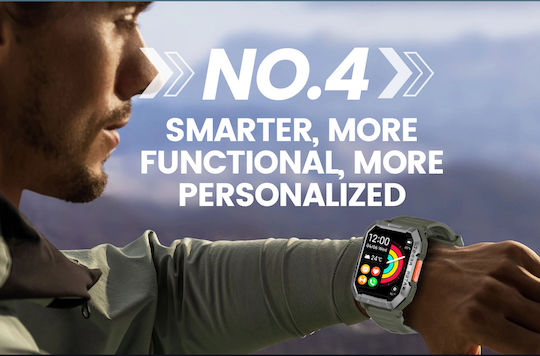BlackView W60 50mm Smartwatch με Παλμογράφο (Πράσινο)