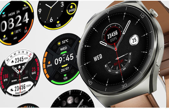Aukey SW-2U Ultra Smartwatch με Παλμογράφο (Καφέ)