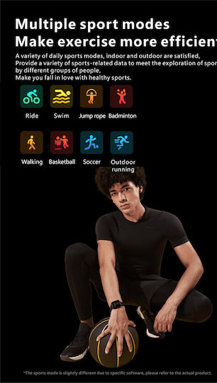 Smartwatch Qatar Idealstore 1.7 Inch Screen Size Ip67 Water Resistant Sleep Monitoring Heart Rate Fitness Bluetooth Call Answering Function Android Ios Connectivity Notifications Facebook Black