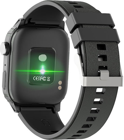 Smartwatch Qatar Idealstore 1.7 Inch Screen Size Ip67 Water Resistant Sleep Monitoring Heart Rate Fitness Bluetooth Call Answering Function Android Ios Connectivity Notifications Facebook Black
