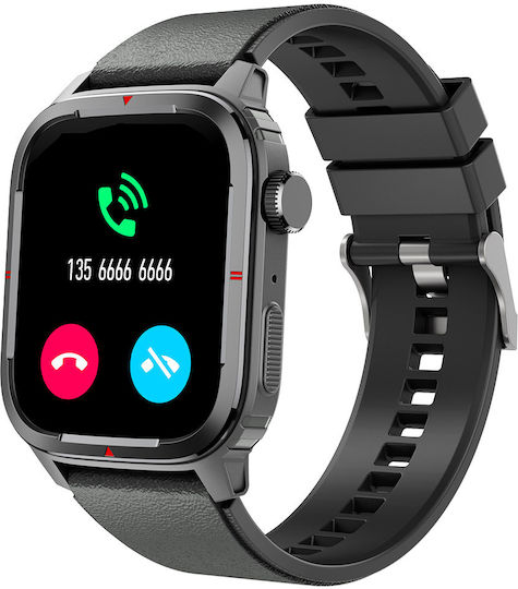 Smartwatch Qatar Idealstore 1.7 Inch Screen Size Ip67 Water Resistant Sleep Monitoring Heart Rate Fitness Bluetooth Call Answering Function Android Ios Connectivity Notifications Facebook Black