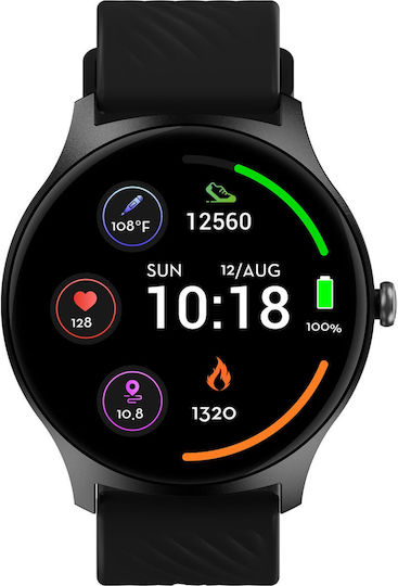 Denver SWC-387 Smartwatch με Παλμογράφο (Μαύρο)