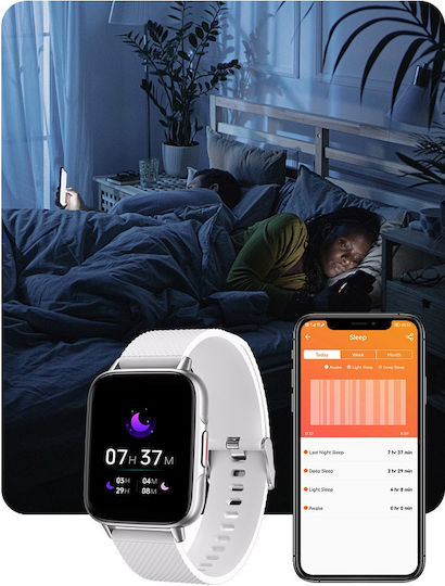 Smartwatch Idealstore Upbest23 Apple Bluetooth Difuzor Încorporat Microfon Asistent Vocal NFC Multi-sport Monitorizare Ritm Cardiac Oxigen Termometru Ecran HD Sticlă Curbată Blocare cu Parolă Baterie 200mAh Culoare Negru