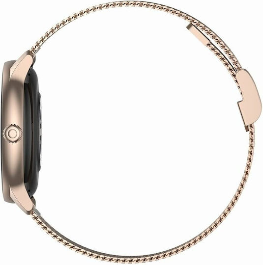 Oromed Oro Lady Stainless Steel 43mm Smartwatch with Heart Rate Monitor (Gold)