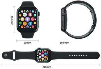 T55 Smartwatch mit Pulsmesser (Black / White)