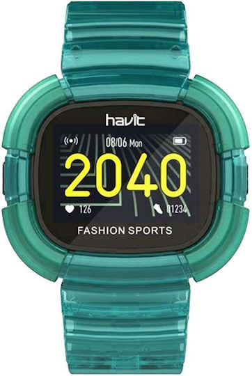 Havit M90 Smartwatch με Παλμογράφο (Πράσινο)