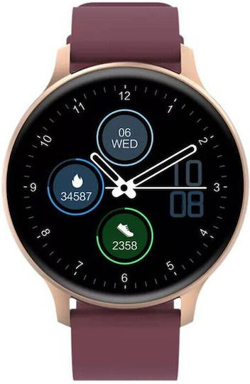 Canyon Badian 45mm Smartwatch με Παλμογράφο (Κόκκινο)