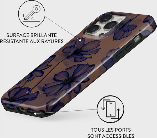 Husă Burga iPhone 13 Pro Rezistentă La Șocuri Catifea Noapte Model Lavandă
