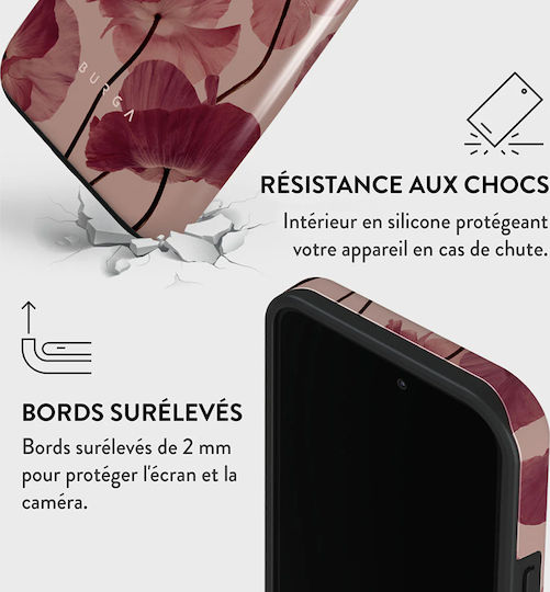 Husă Burga iPhone 14 Pro Rezistentă La Șocuri Model Tender Kiss Roșu