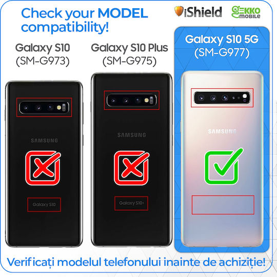 Протекторен Калъф Samsung Galaxy S10 5G Силиконова Ламинирана Задна Корица С Удароустойчиви Ъгли Прозрачен
