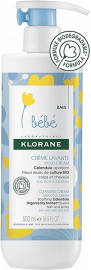 Klorane Baby Calendula Cold Cream Duschcreme 500ml mit Pumpe