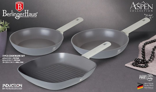 Berlinger Haus Berlinger Haus Aspen Collection Aluminium Pfannen-Set mit Stein Innenbeschichtung 3-teilig