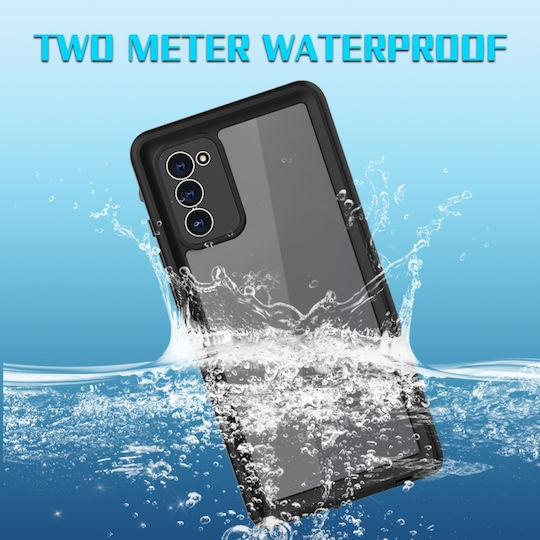 Redpepper Shockproof Waterproof 360 Full Cover Πλαστικό Αδιάβροχο Μαύρο (Galaxy Note 20)