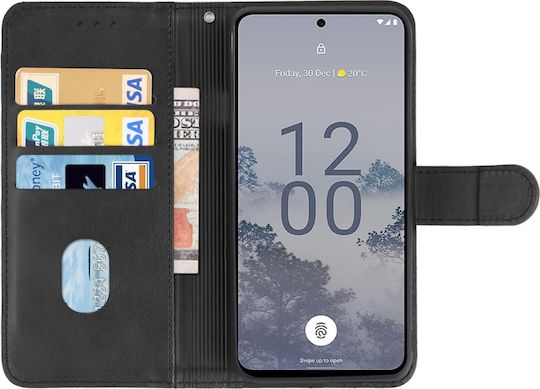 Book Δερματίνης Μαύρο (Nokia X30 5G)