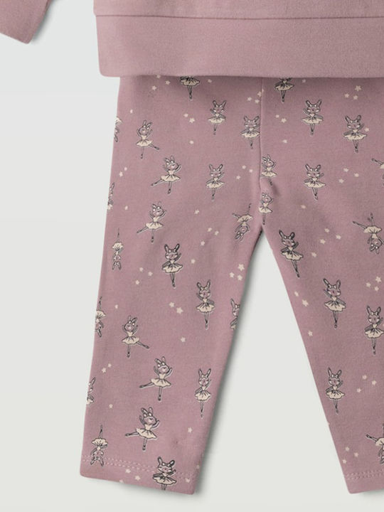 Kinder-Set mit Leggings Winter 2Stück Pink