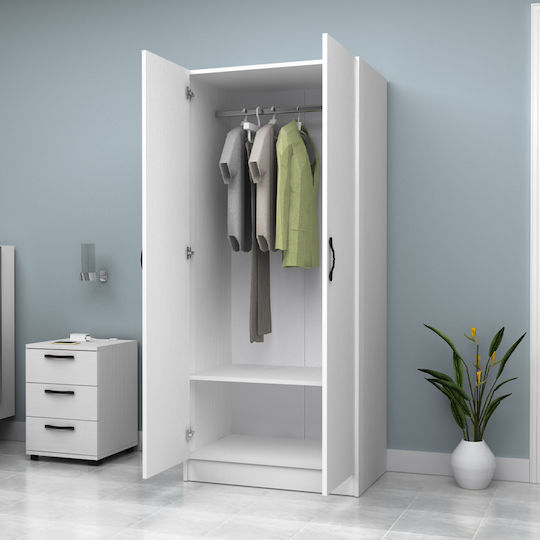 Double Door Vivian 80x51.8x181cm White Double Door Vivian 80x51.8x181cm White