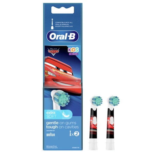 Oral-B Ανταλλακτικά Ηλεκτρικής Οδοντόβουρτσας Stages Power 2τμχ για 3+ Χρονών Power Stages Cars