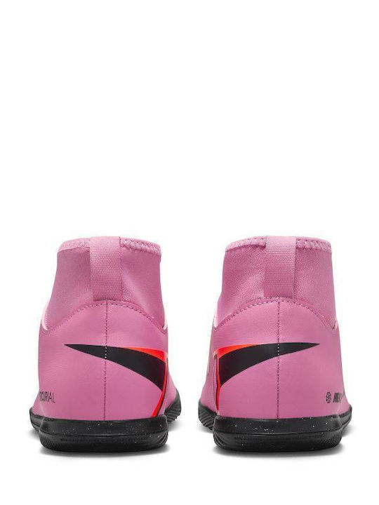 Jr Mercurial Superfly 10 Club IC FQ8320 600 Kids Soccer Cleats Indoor Magic Flamingo / Total Crimson / Black