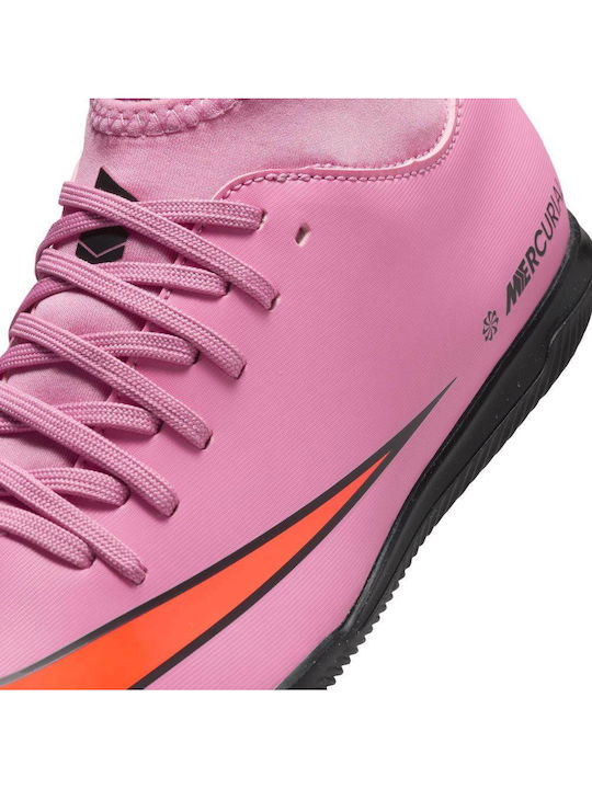 Jr Mercurial Superfly 10 Club IC FQ8320 600 Kids Soccer Cleats Indoor Magic Flamingo / Total Crimson / Black