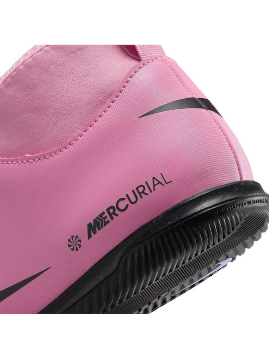 Jr Mercurial Superfly 10 Club IC FQ8320 600 Kids Soccer Cleats Indoor Magic Flamingo / Total Crimson / Black