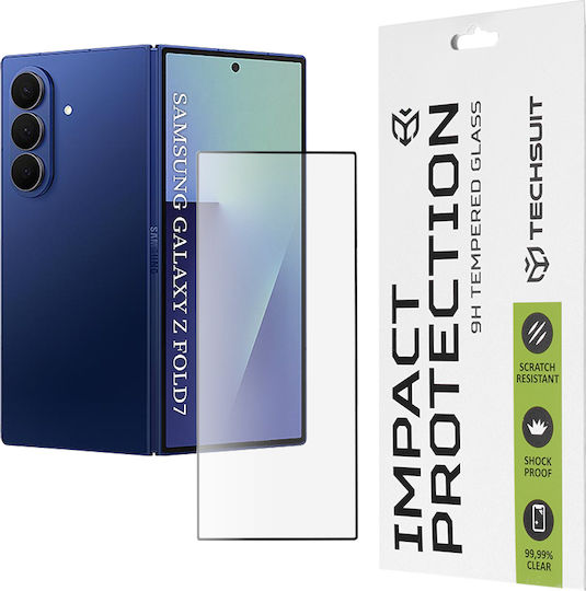 Techsuit 0.33mm Full Glue Full Face Tempered Glass Μαύρο (Samsung Galaxy Z Fold7 - Techsuit)
