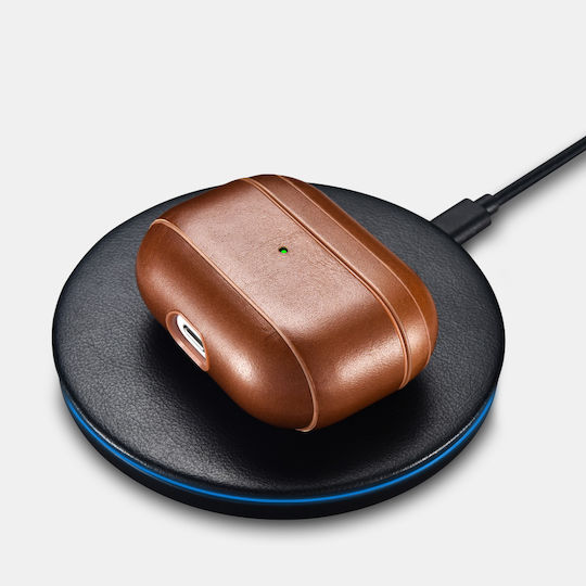 iCarer Θήκη Δερμάτινη σε Μαύρο χρώμα για Apple AirPods Pro