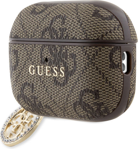 Guess Charm Θήκη Πλαστική σε Καφέ χρώμα για Apple AirPods Pro 2