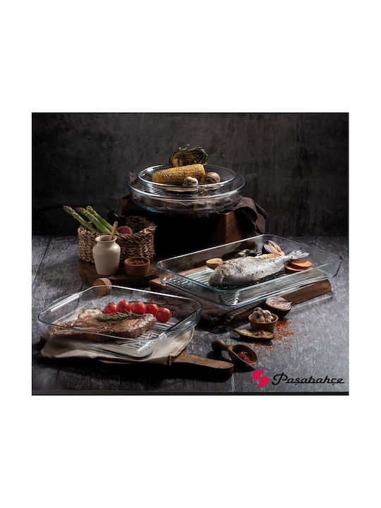 Pasabahce Glass Rectangular Heat-Resistant Cookware 3200ml