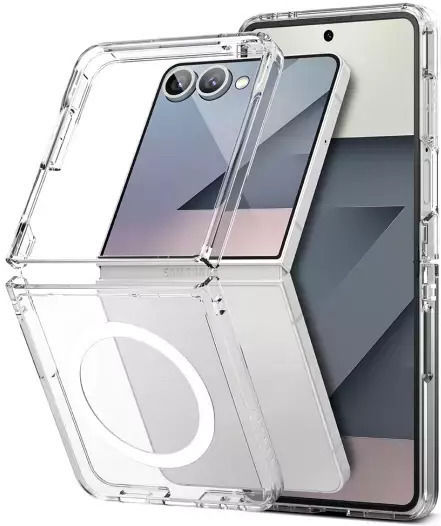 Ringke Fusion Magnetic Книга Силикон / Пластмаса 2мм Прозрачен (Galaxy Z Flip7)